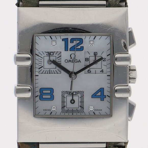 OMEGA 1841.76.61 Constellation Adora white SS/leather QZ - Picture 1 of 10